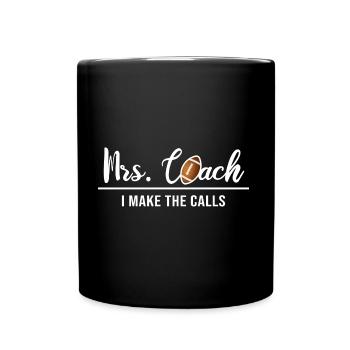 mrs. rugby-coach rugby football-coach - Tasse einfarbig - Schwarz - Vorne
