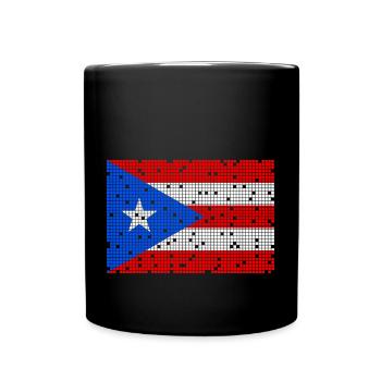 8bit Puerto Rico - Tasse einfarbig - Schwarz - Vorne