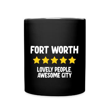 Fort Worth - Full Colour Mug - black - Front