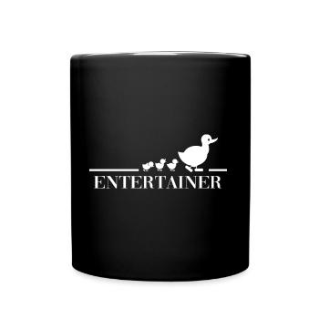 landleben entertainer bauernhof ente dorfleben - Tasse einfarbig - Schwarz - Vorne