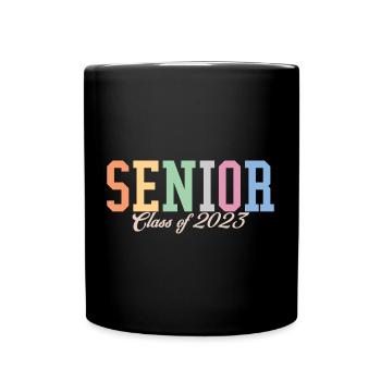 Abschlussklasse 2023 Retro Abschlussfeier Geschenk - Tasse einfarbig - Schwarz - Vorne