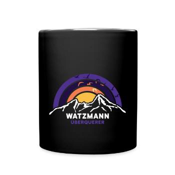 Watzmann Berg Überschreitung Finisher Wanderung - Tasse einfarbig - Schwarz - Vorne