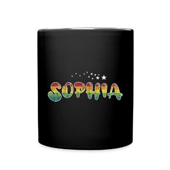 Vorname Sophia Mädchenname Namensgeschenk - Tasse einfarbig - Schwarz - Vorne