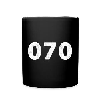 070 Den Haag Rijswijk Voorburg Leidschendam - Tasse einfarbig - Schwarz - Vorne