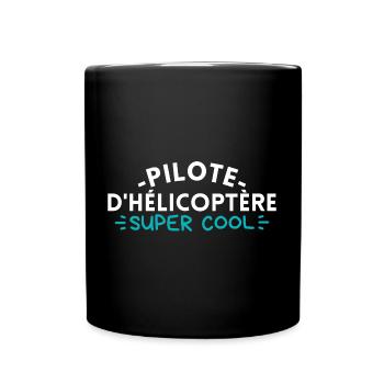Pilote d'hélicoptère super cool - Mug uni - noir - Devant