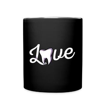 Zahnhygieniker Zahnarzt Zähne Mundhygiene - Tasse einfarbig - Schwarz - Vorne