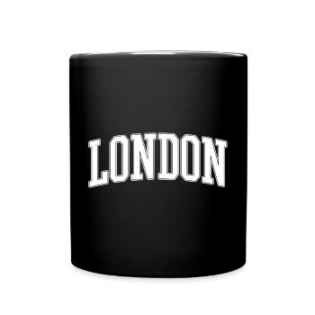 LONDON Block Font Big City Logo - Full Colour Mug - black - Front