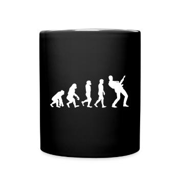 Basse Guitariste Musicien Bassiste Evolution - Mug uni - noir - Devant