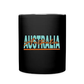 Australia - Tasse einfarbig - Schwarz - Vorne
