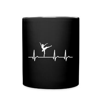 ECG curve - heart curve - pulse - ballet - art - Full Colour Mug - black - Front