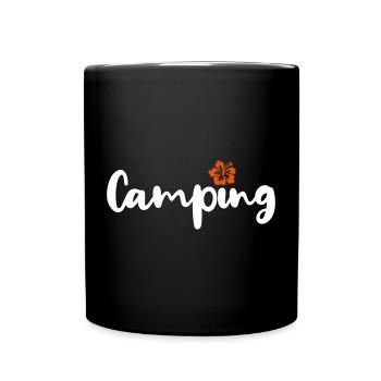 Camping Hawaii Handwriting Camper Caravan Motorhome - Mug uni - noir - Devant