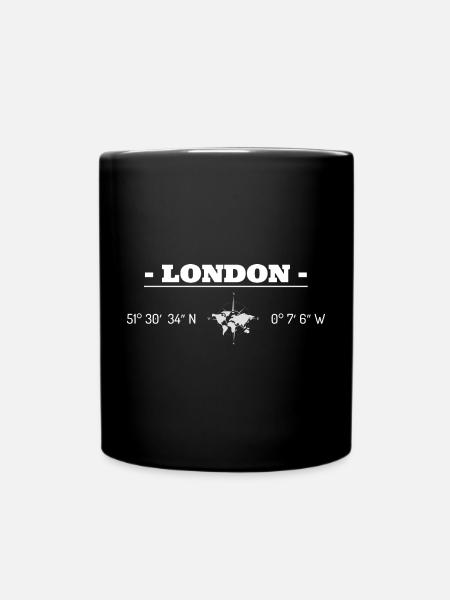 Coordonnées Londres - Mug uni - noir