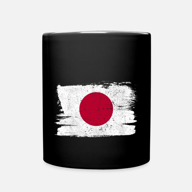 Drapeau Japon Japon Vintage Sun - Mug uni - noir