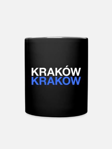 KRAKOW Poland Polska Krakow Flag - Full Colour Mug - black