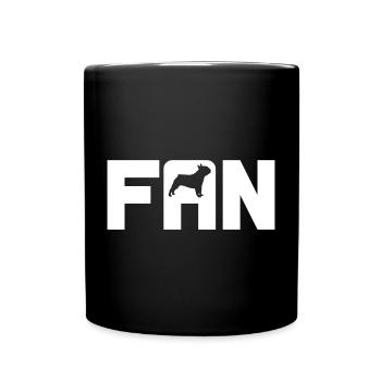 Fan Mops Hunde Liebe Hundehalter Herrchen Frauchen - Tasse einfarbig - Schwarz - Vorne