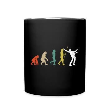 Vintage-Evolution-Gitarrist - Tasse einfarbig - Schwarz - Vorne