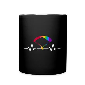 paragliding glide-long gleitschirm gleiten - Tasse einfarbig - Schwarz - Vorne