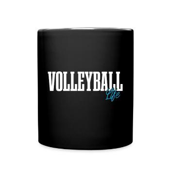Volleyball - Tasse einfarbig - Schwarz - Vorne