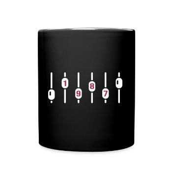 1987 Anniversaire Ingénieur du son DJ Disco - Mug uni - noir - Devant