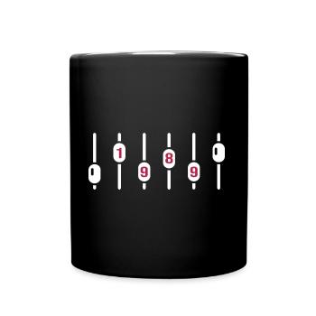 1989 Anniversaire Ingénieur du son DJ Disco - Mug uni - noir - Devant