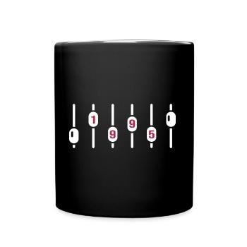 1995 Anniversaire Ingénieur du son DJ Disco - Mug uni - noir - Devant