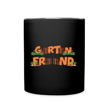 Gartenfreund Schrebergarten Gartenarbeit Biogarten - Tasse einfarbig - Schwarz - Vorne