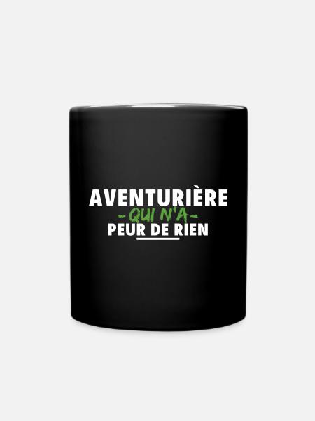 aventurière qui n'a peur de rien - Mug uni - noir