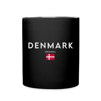 Drapeau du Danemark, fierté danoise - Mug uni - noir - Devant