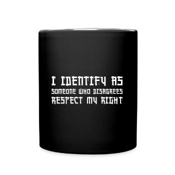 Identität Anders Dagegen - Tasse einfarbig - Schwarz - Vorne