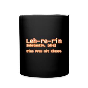 Lehrerin Referendariat - Tasse einfarbig - Schwarz - Vorne