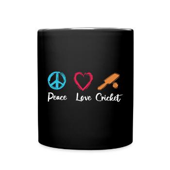 Peace Love Cricket - Mug uni - noir - Devant