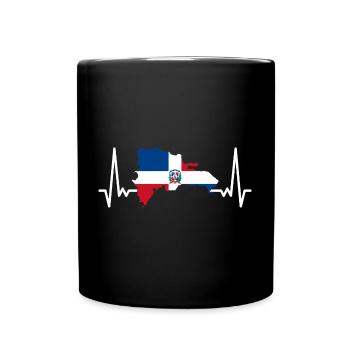 Dominican Republic Flag Dom Rep Flag Travel - Full Colour Mug - black - Front