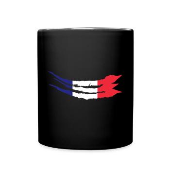 France Flag Used Look French Flag - Full Colour Mug - black - Front