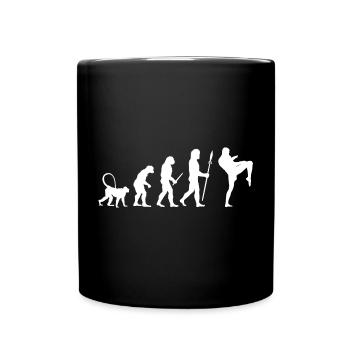Development of a kickboxer - Full Colour Mug - black - Front