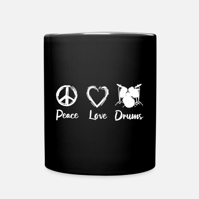 Tambours d’amour de paix - Mug uni - noir