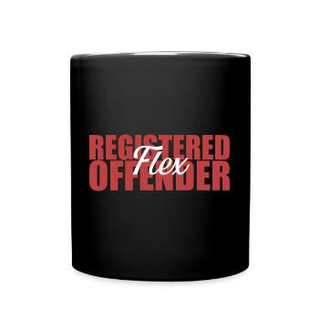 Funny Registered Flex Offender Bodybuilding - Full Colour Mug - black - Front