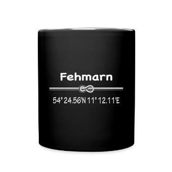 Fehmarn - Tasse einfarbig - Schwarz - Vorne