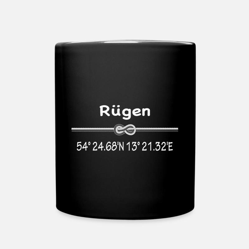 Rügen - Tasse einfarbig - Schwarz
