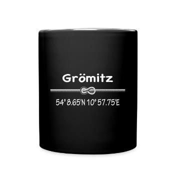 Grömitz - Tasse einfarbig - Schwarz - Vorne