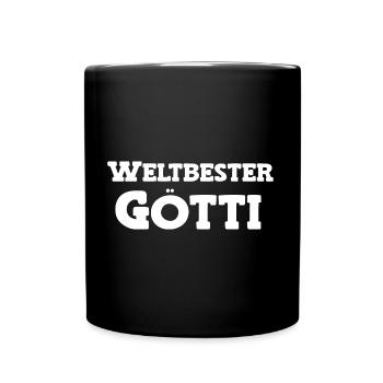Weltbester Götti best Götti bescht Götti Schweiz - Tasse einfarbig - Schwarz - Vorne
