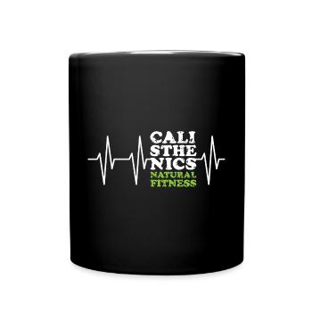 Natural Fitness Calisthenics Sport Pulse Heartbeat - Mug uni - noir - Devant