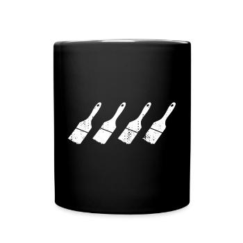 Painter's Brush Sketch - Full Colour Mug - black - Front