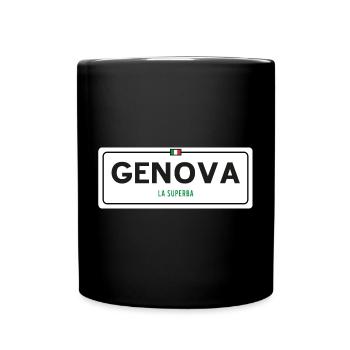 Genova place name sign - Full Colour Mug - black - Front