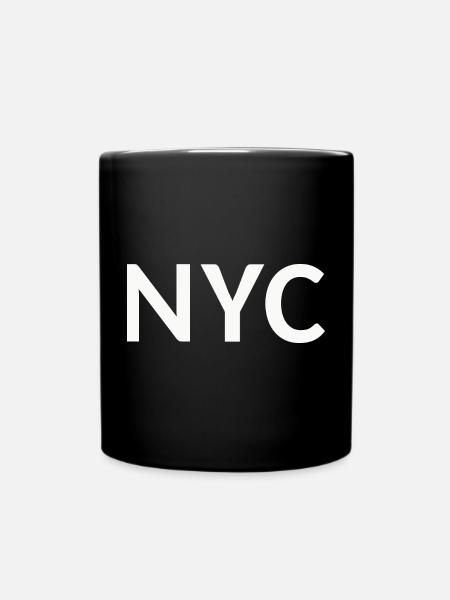 NYC Schriftzug - Tasse einfarbig - Schwarz