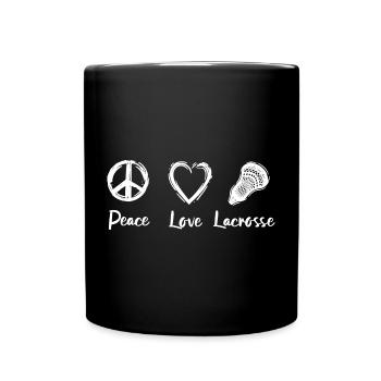 Crosse Paix Amour - Mug uni - noir - Devant
