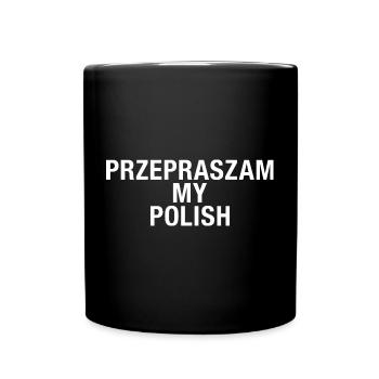 POLEN Polnische Sprache - Tasse einfarbig - Schwarz - Vorne