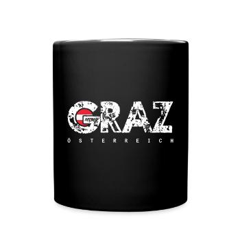 Graz City Grunge Logo Austria - Full Colour Mug - black - Front