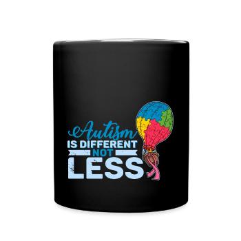 L’autisme est différent, pas moins Pièce de puzzle autiste - Mug uni - noir - Devant