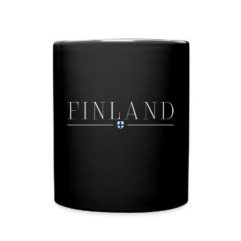 Finnland: Design, Natur, Unvergesslichkeit - Tasse einfarbig - Schwarz - Vorne
