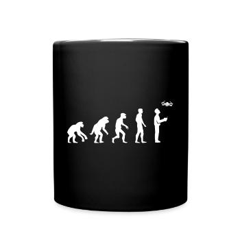 Lustig Pilot Evolution Entwicklung Fliegerei icon - Tasse einfarbig - Schwarz - Vorne
